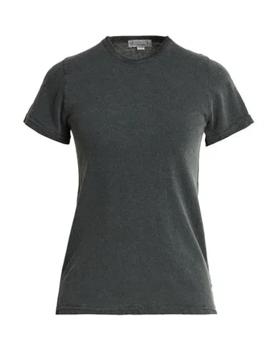 Crossley Woman T-shirt Charcoal Size S Cotton, Cashmere In Gray