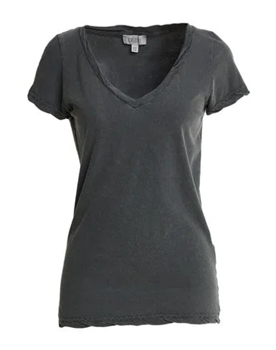 Crossley Woman T-shirt Charcoal Size S Cotton In Gray