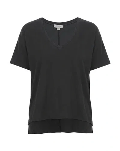 Crossley Woman T-shirt Charcoal Size Xs Cotton In Black