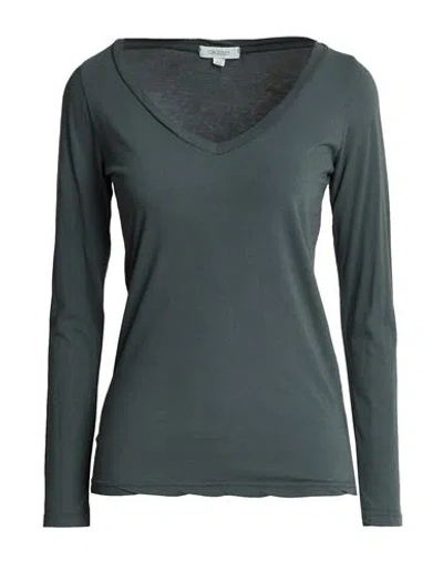 Crossley Woman T-shirt Charcoal Size Xs Cotton In Gray