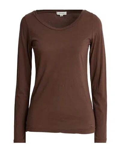 Crossley Woman T-shirt Chocolate Brown Size Xs Cotton