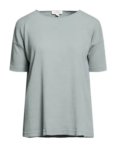 Crossley Woman T-shirt Grey Size M Cotton In Blue