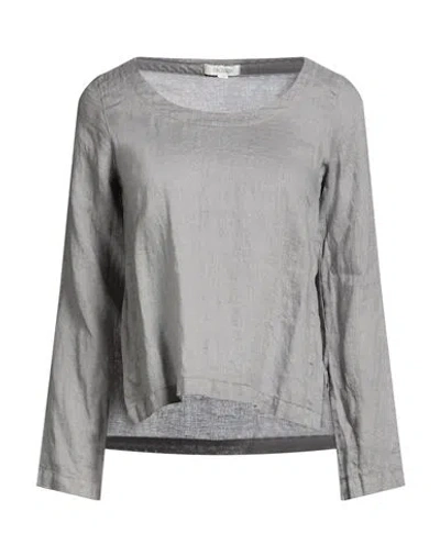 Crossley Woman T-shirt Grey Size M Linen In Gray