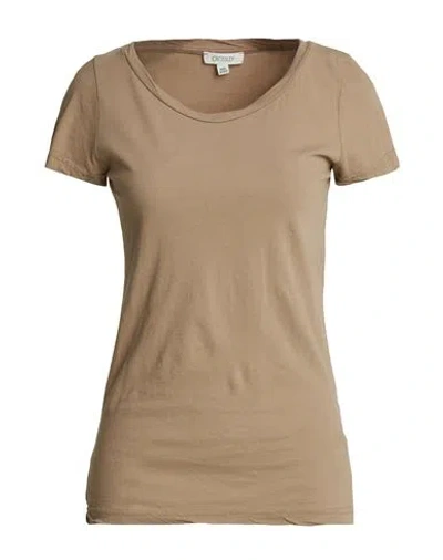 Crossley Woman T-shirt Khaki Size Xs Cotton In Brown