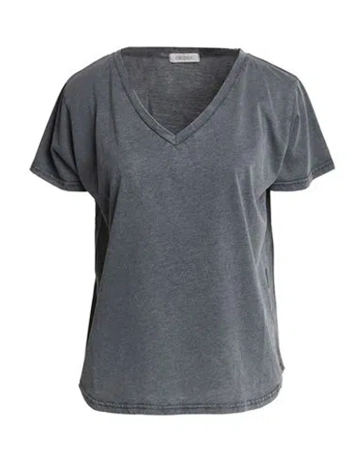 Crossley Woman T-shirt Lead Size Xs Cotton, Polyester In Gray
