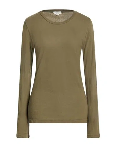 Crossley Woman T-shirt Military Green Size M Cotton, Cashmere