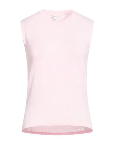 Crossley Woman T-shirt Pink Size S Linen, Elastane