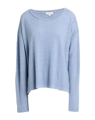 Crossley Woman T-shirt Sky Blue Size Xl Linen In Multi