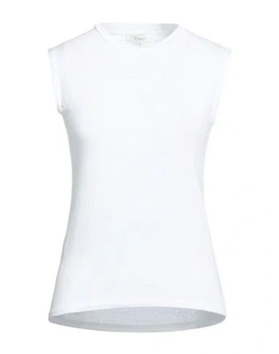 Crossley Woman T-shirt White Size M Linen, Elastane