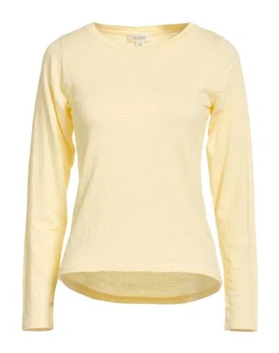 Crossley Woman T-shirt Yellow Size Xs Linen, Elastane In Animal Print