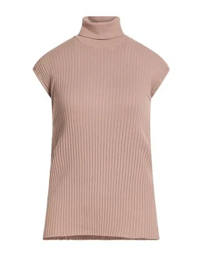 Crossley Woman Turtleneck Antique Rose Size S Cotton In Brown