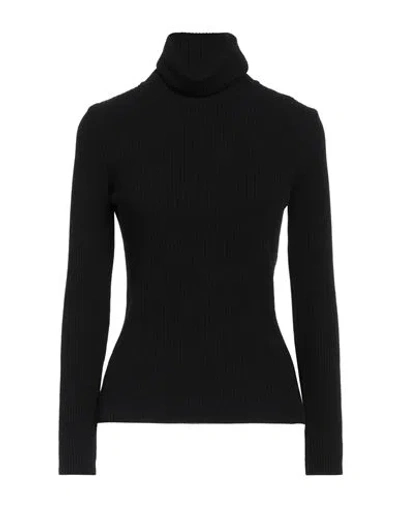 Crossley Woman Turtleneck Black Size L Wool, Cashmere
