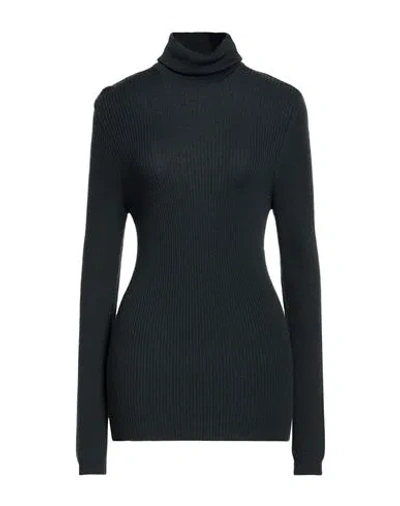 Crossley Woman Turtleneck Charcoal Size S Virgin Wool In Blue