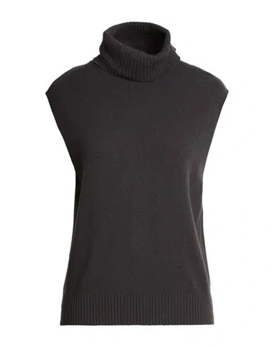 Crossley Woman Turtleneck Dark Brown Size Xs Cashmere In Gray