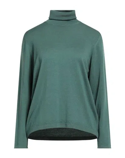 Crossley Woman Turtleneck Emerald Green Size M Virgin Wool