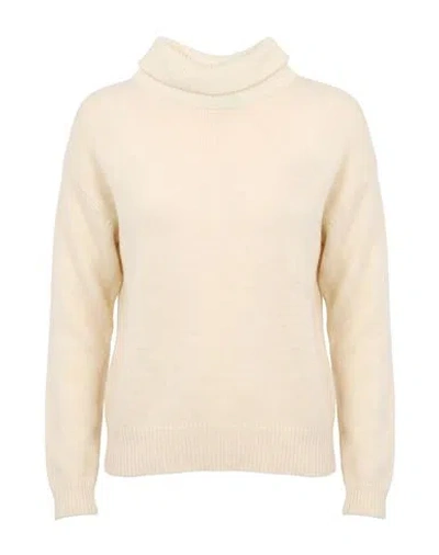 Crossley Woman Turtleneck Ivory Size L Cashmere In Pink