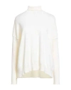 Crossley Woman Turtleneck Ivory Size S Virgin Wool In White