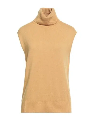 Crossley Woman Turtleneck Mustard Size L Cashmere In Brown