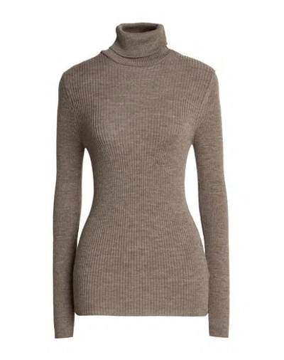 Crossley Woman Turtleneck Taupe Size S Wool, Cashmere In Brown