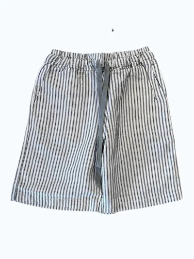 Crossley Women's Uomo Bermuda In White Stripe In Blue