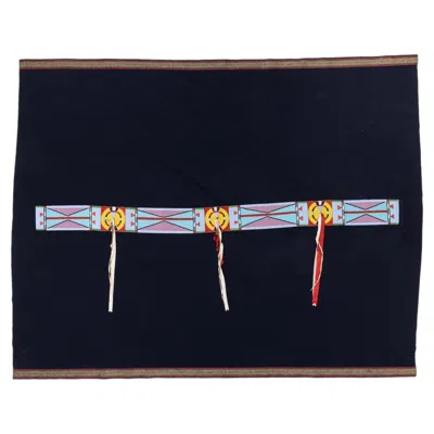Pre-owned Crow Beaded Blanket Strip In Black