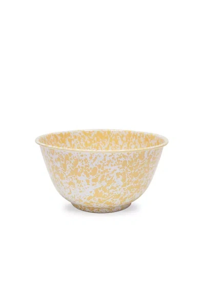 Crow Canyon Home Splatter Salad Bowl In Yellow