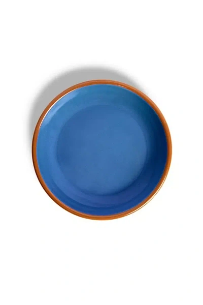 Crow Canyon Home X The Get Out Enamelware Coupe Dinner Plate Set In Blue