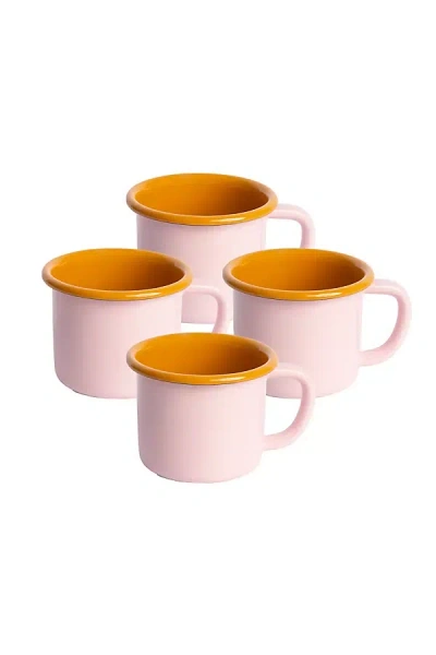 Crow Canyon Home X The Get Out Enamelware Mug Set In Pink
