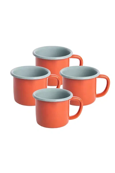 Crow Canyon Home X The Get Out Enamelware Mug Set In Red