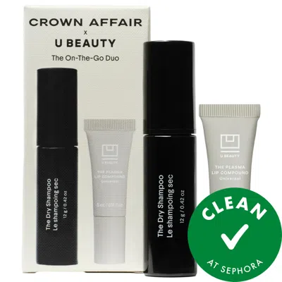Crown Affair X U Beauty Mini Dry Shampoo & Plasma Lip Compound Set In Transparent