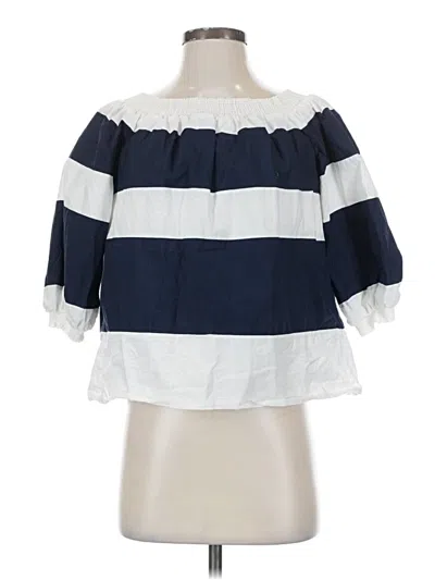 Pre-owned Crown & Ivy 3/4 Sleeve Blouse In Blue