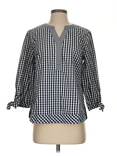 Pre-owned Crown & Ivy 3/4 Sleeve Blouse In Gray