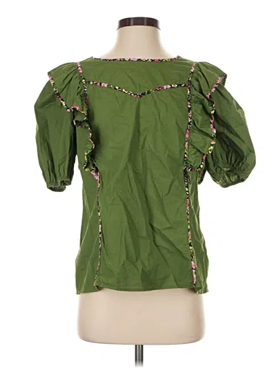 Pre-owned Crown & Ivy 3/4 Sleeve Blouse In Green