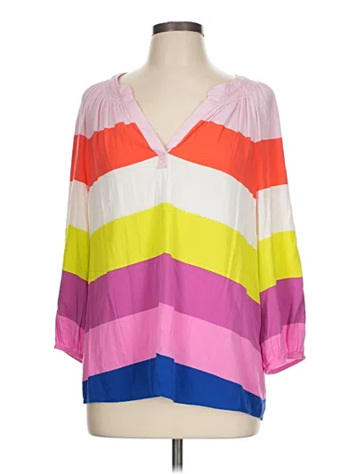 Pre-owned Crown & Ivy 3/4 Sleeve Blouse In Pink