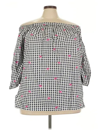 Pre-owned Crown & Ivy 3/4 Sleeve Blouse In Pink