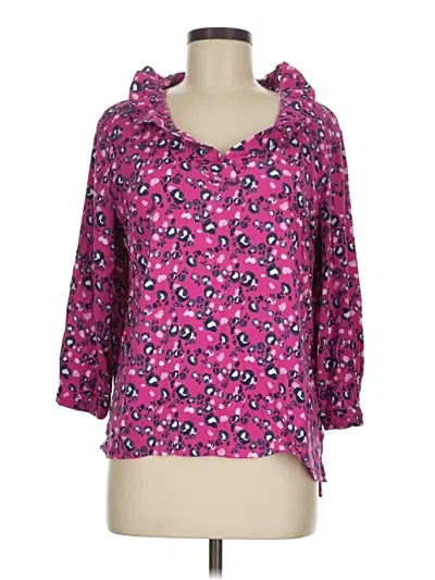 Pre-owned Crown & Ivy 3/4 Sleeve Blouse In Pink