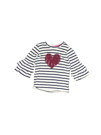 Pre-owned Crown & Ivy Kids' 3/4 Sleeve T-shirt In Burgundy