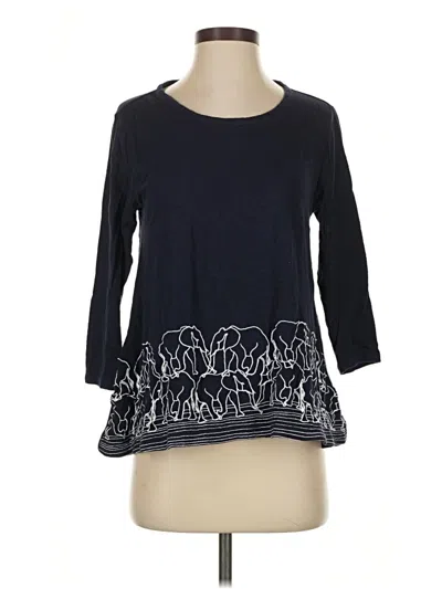 Pre-owned Crown & Ivy 3/4 Sleeve T-shirt In Blue