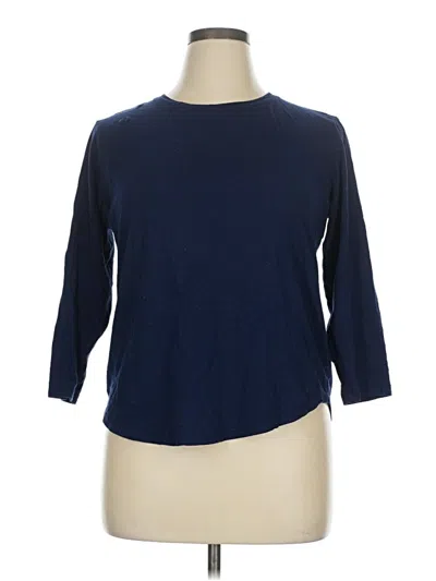 Pre-owned Crown & Ivy 3/4 Sleeve T-shirt In Blue