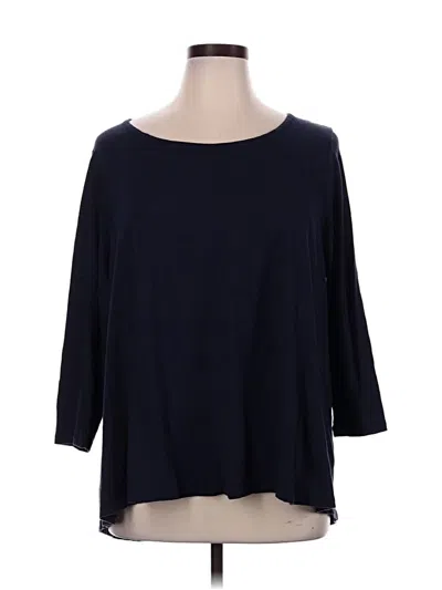 Pre-owned Crown & Ivy 3/4 Sleeve T-shirt In Blue