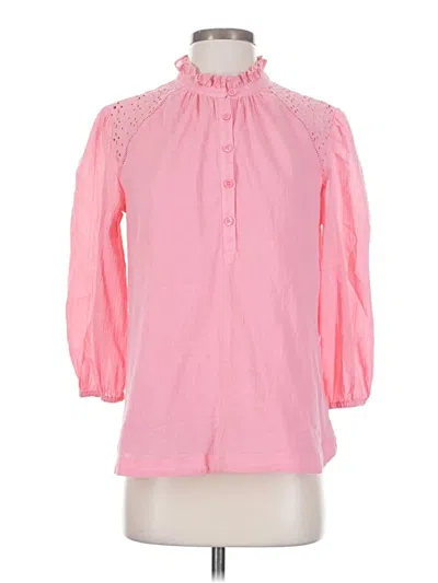 Pre-owned Crown & Ivy 3/4 Sleeve T-shirt In Pink