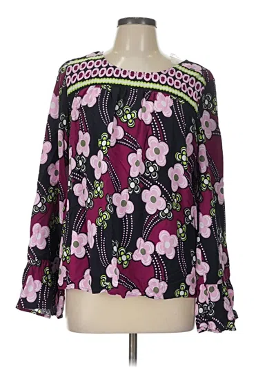 Pre-owned Crown & Ivy 3/4 Sleeve T-shirt In Purple