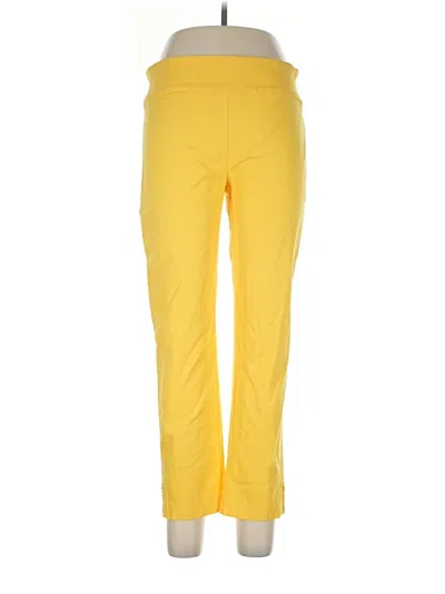 Pre-owned Crown & Ivy Active Pants In Yellow