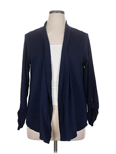 Pre-owned Crown & Ivy Cardigan Sweater In Blue