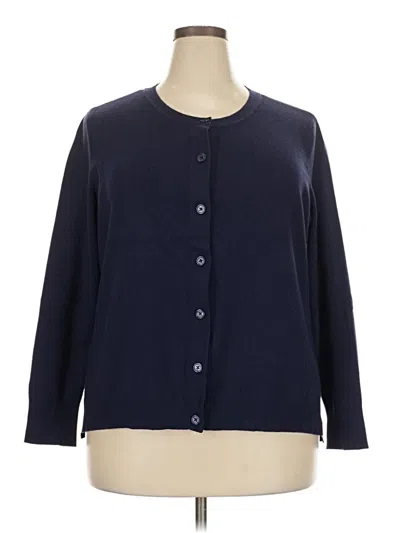 Pre-owned Crown & Ivy Cardigan Sweater In Blue