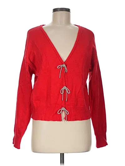 Pre-owned Crown & Ivy Cardigan Sweater In Red
