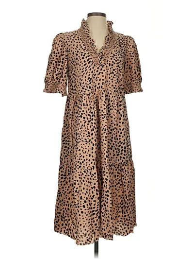 Pre-owned Crown & Ivy Casual Dress In Brown