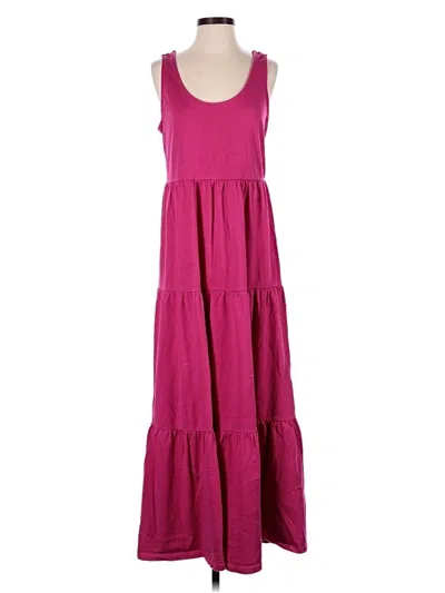 Pre-owned Crown & Ivy Casual Dress In Burgundy