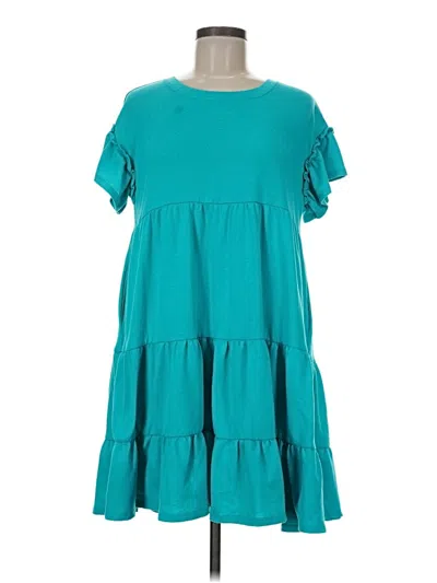 Pre-owned Crown & Ivy Casual Dress In Teal