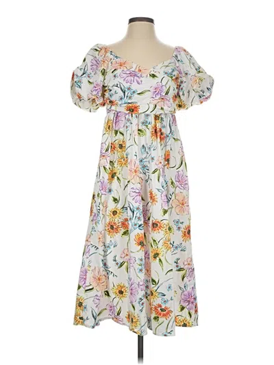 Pre-owned Crown & Ivy Casual Dress In White